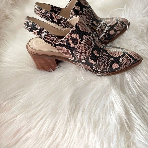NWOT Cole Haan Vicky Slingback snake skin heel, 8 - Picture 9 of 15